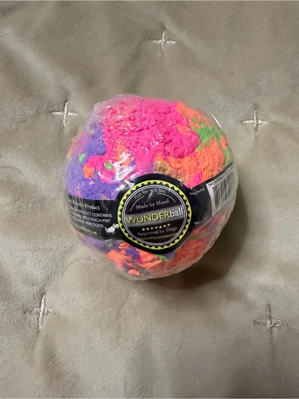 Hard Dog Toy - Multicolor Chew & Fetch Ball comes with keychain